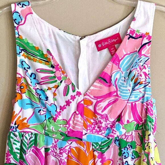 Lilly Pulitzer for Target Babydoll Tank Top in Nosey Posey Floral Pink Size S - Picture 3 of 10